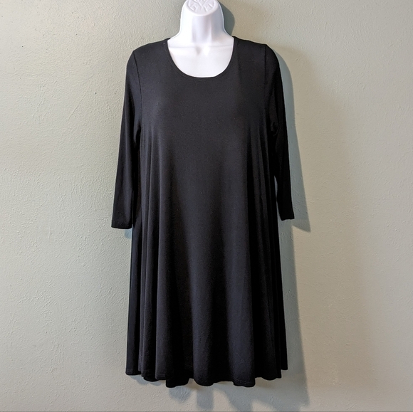 Karen Kane Fit & Flare Jersey Knit Dress Black Size M - Picture 1 of 8